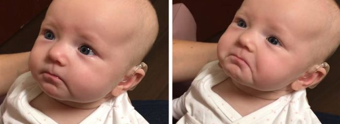 Κωφό μωρό ακούει την λέξη μαμά για πρώτη φορά με την βοήθεια ακουστικών
