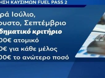 Fuel Pass 2: Πότε ανοίγει η πλατφόρμα & ποιοι κινδυνεύουν να χάσουν το επίδομα βενζίνης – Ποιοι κερδίζουν μπόνους 15 ευρώ (Video)