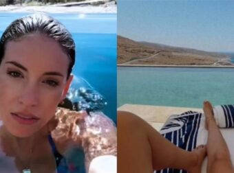 Αθηνά Οικονομάκου: Η φωτογραφία με τον ημίγuμνο Μπρούνο Τσερέλα μέσα στην πισίνα της χλιδάτης βίλας τους στη Τζιά