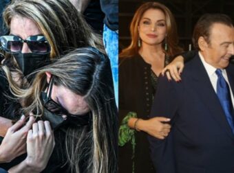 Έμειναν μόνες: Τραγικές φιγούρες η Άντζελα Γκερέκου με την κόρη της στο μνημόσυνο για τα 3 χρόνια από τον χαμό του Τόλη Βοσκόπουλου (photos)