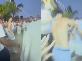 Σκηνές χάους: Άγριο ξύλο μεταξύ τουριστών σε πάρτι για μια selfie