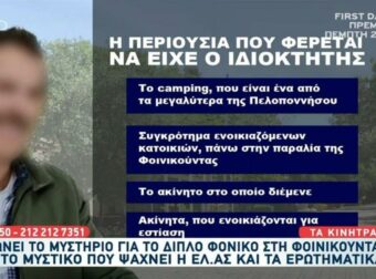 Φοινικούντα: «Ο δράστης ήταν ανοιχτόχρωμος και ξανθός», λέει ο ανιψιός – Ποιοι είναι οι κληρονόμοι της περιουσίας του θύματος
