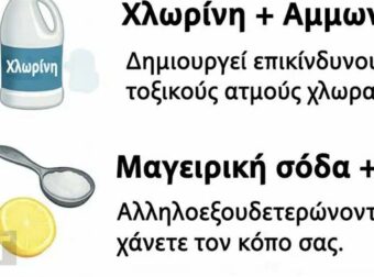 Οι περισσότεροι το κάνουν λάθος. 10 συνδυασμοί καθαριστικών που είναι στην πραγματικότητα επικίνδυνοι.