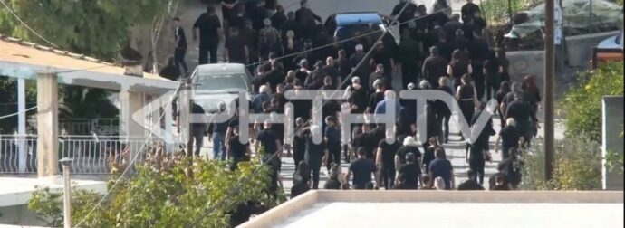«Άγρια Δύση» στα Βορίζια: Οι πρώτες εικόνες από την κηδεία του 39χρονου Φανούρη
