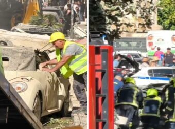 Σπασμένα τζάμια και συντρίμμια στην οδό Λυσικράτους από την ισχυρή έκρηξη – Εικόνες καταστροφής στο διπλανό ξενοδοχείο